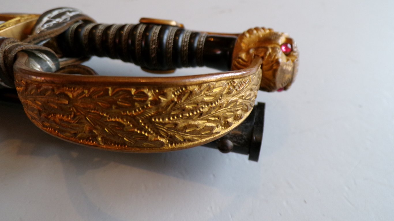 Army Officers Panther head sword by E. Pack & Sohne
