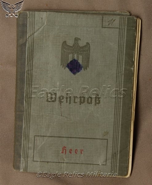 Wehrpass and Documents to Martin Nebel Pioneer
