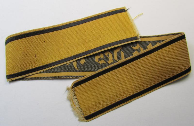 Superb - and actually scarcely encountered! - WH (Heeres) female-related cuff-title (ie. 'Ärmelstreifen') entitled: 'NH des Heeres' as was worn by the various (female) army 'Nachrichtenhelferinnen'