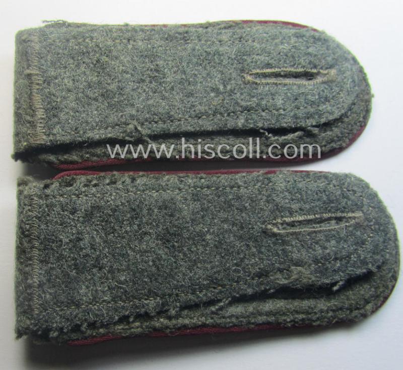 Unusual - and fully matching! - pair of WH (Heeres), early-war-period- (ie. 'M36 o. M40'-pattern) NCO-type shoulderstraps as was intended for - and worn by! - a: 'Stabsfeldwebel eines (Nebel)Werfer-Rgts.'