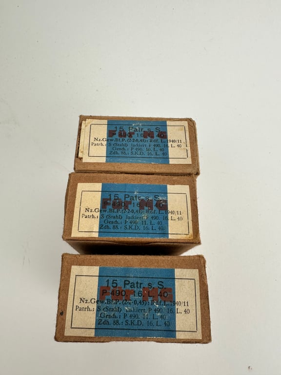 Carton ammo boxes (Fur MG) 3 pieces nice condition