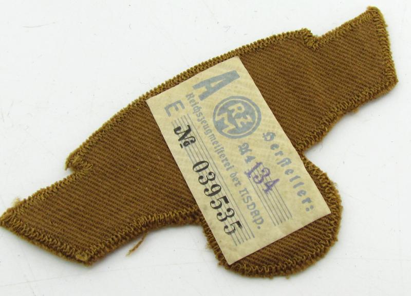 NSKK ( 'National Socialistisches Kraftfahr Korps' ) Sleeve Eagle with RZM Label