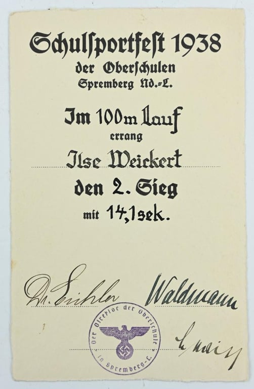 German NSRL Sports Certificate Set