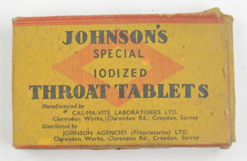 British WW2 Package of Throath Tablets