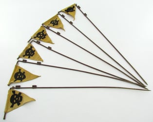 Wehrmacht Gas Warning Flags – Gaswarnfähnchen – Set...