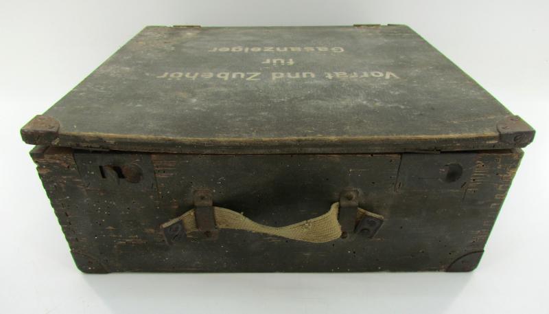 Transport Box Wehrmacht "Stock and Accessories for Gas Indicators"