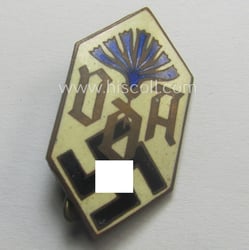 Commemorative, golden-toned and multi-coloured enamelled, VDA- (ie. 'Volksbund...