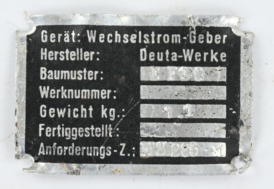 German LW Junkers JU87 Stuka Parts