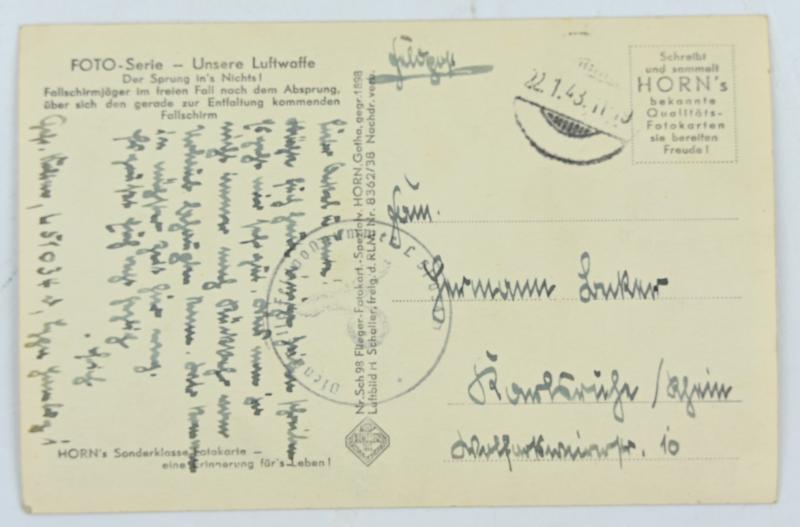 German LW FSJ Postcard