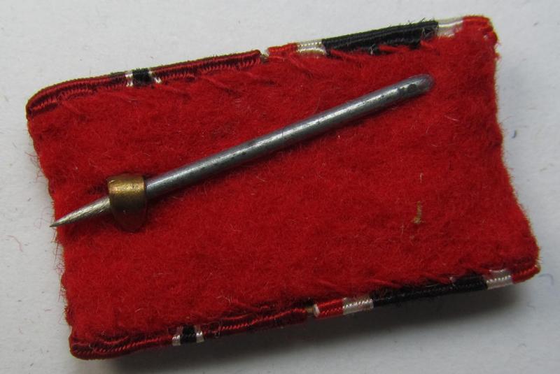 Two-pieced, WWII-period ribbon-bar (ie. 'Feld- o. Bandspange') as was intended for the combination: 'KvK II. Klasse mit Schwertern' and/or: 'Ost'-medal (ie. 'Medaille Winterschlacht im Osten 1941-42')