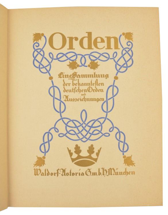 German Third Reich Cigaret Album 'Orden'
