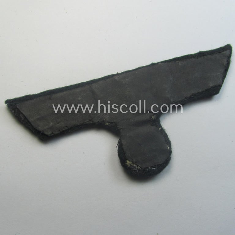 WH (Heeres) officers'-type, hand-embroidered breast-eagle (ie. 'Brustadler für Offiziere') as was executed in bright-silverish-coloured braid as was intended for usage on the various officers'-pattern tunics