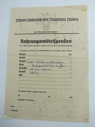 WHW ( Winterhilswerk ) Document