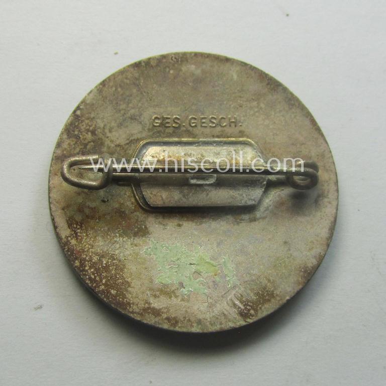 DRK- (ie. 'Deutsches Rotes Kreuz'- or German Red Cross) related so-called: nurses'-brooch entitled: 'Freie Schwesternschaft' (being a moderately used, multi-coloured-enamelled albeit non-maker-marked example)