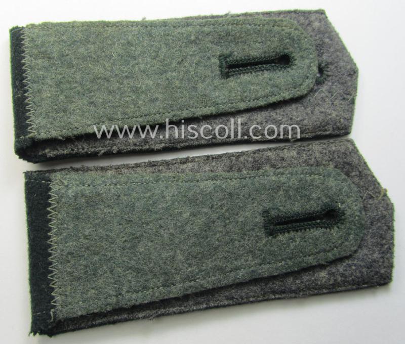 Pair of WH (Heeres) 'M36- o. M40'-type'- and neatly 'cyphered' EM-type shoulderstraps as was intended for usage by a: 'Soldat des Wehr-Ersatzdienstelle im Wehrkreises IX'