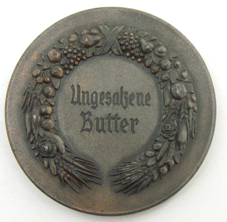 Blut und Boden München 1937 Ungesalzene Butter plaque