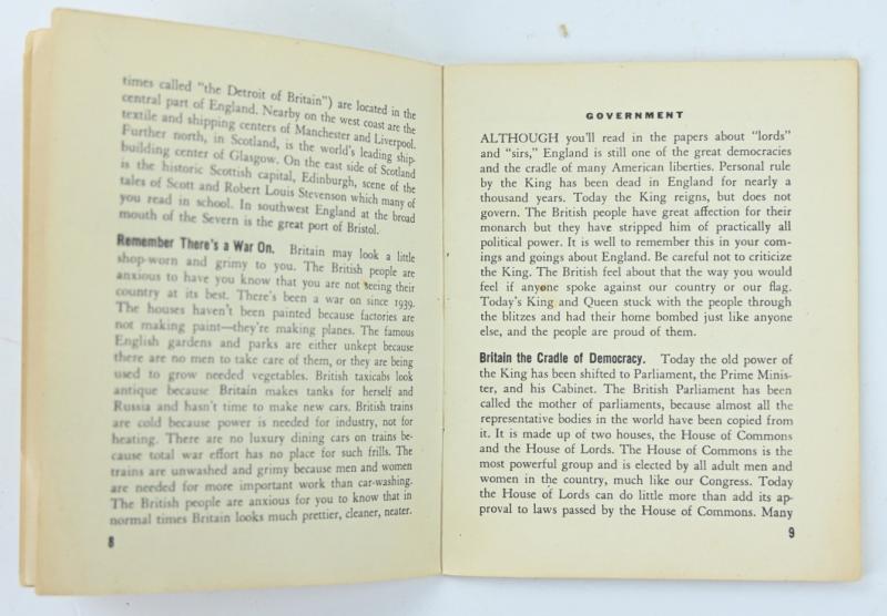 US WW2 Guide of Great Britain