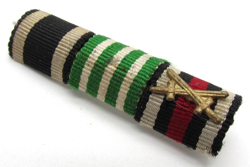 German WWI 3-Piece Ribbon Bar ( Bandspange )