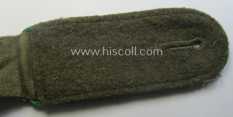 Regrettably single - but nevertheless rarely encountered! - WH (Heeres) 'tropical' (ie. truly 'DAK'-related!) EM-type shoulderstrap as was intended for a: 'Soldat der Jäger-Trpn.'