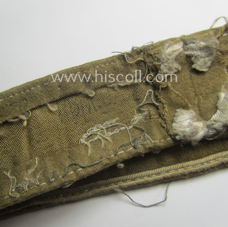 Cleary worn, WH cuff-title (ie. 'Ärmelstreifen') entitled: 'Afrika' (that bears a printed 'RbN.'-numeral!) being a minimally shortened example that comes in an overall very nice- (ie. issued and clearly worn ie. once tunic-attached-), condition