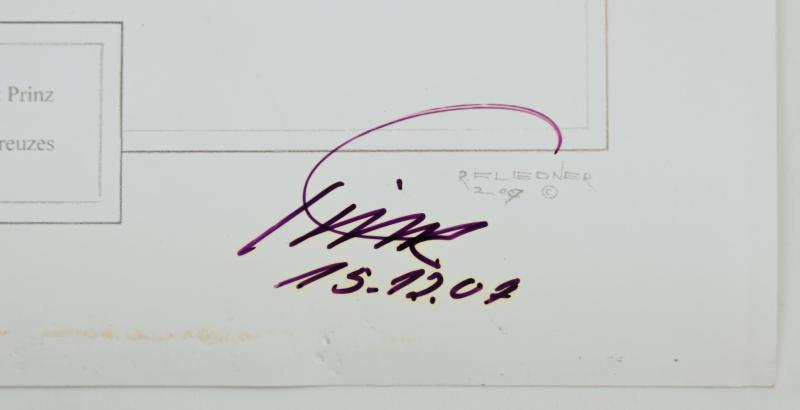 Signature of Wehrmacht Heer KC Recipient 'Kurt Prinz'