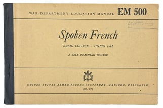 US WW2 Education Manual EM-500 'Spoken French'