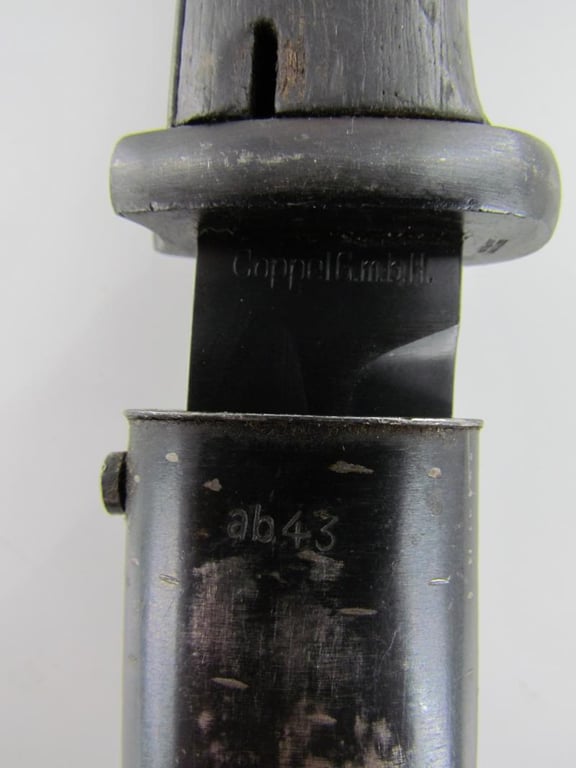 K98 bayonet and Scabbard Maker Coppel GMBH