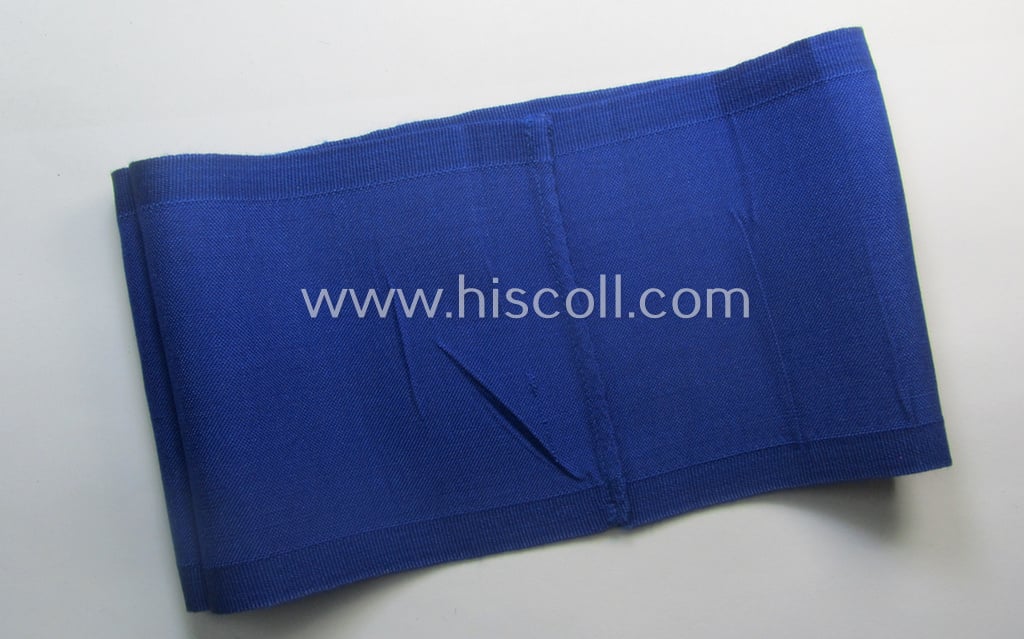 Attractive - and scarcely found! - EM- (ie. NCO-) pattern 'Reichsluftschutzbund' (ie. 'RLB'-) service-armband as executed in the neat 'BeVo'-weave-pattern as was intended for usage by a member serving as an: 'RLB-Beobachter'