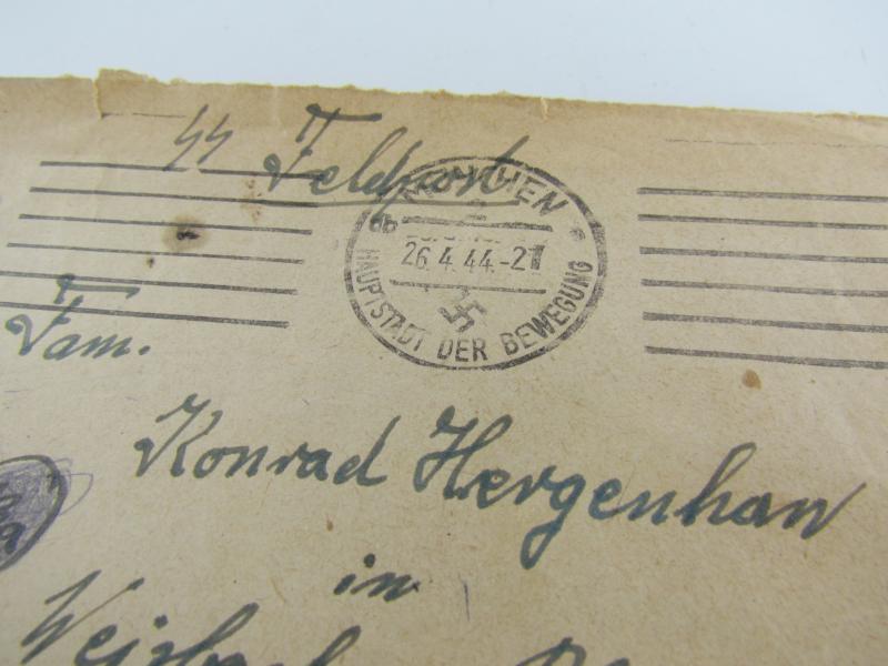 SS Field Post from Soldier to Family...dated 1944