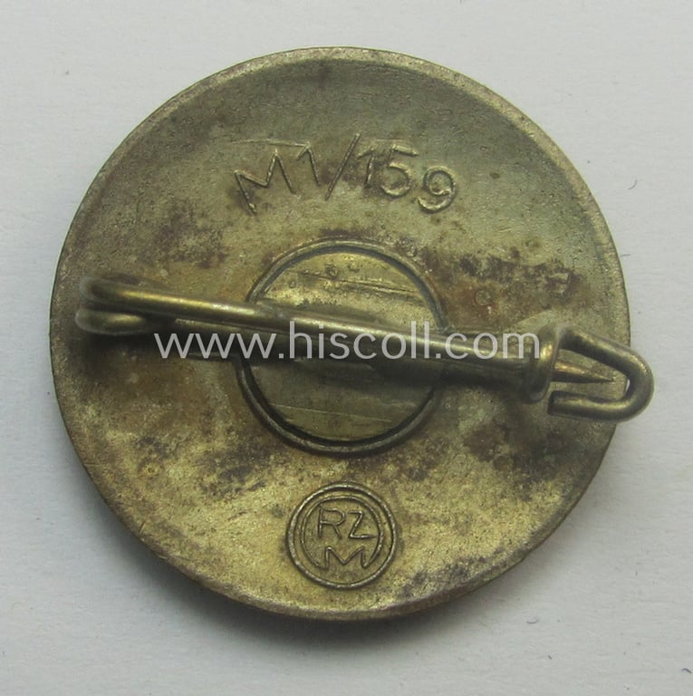 Austrian-produced 'N.S.D.A.P. - Parteiabzeichen' showing the makers'-designation: 'RzM' and/or: 'M1/159' (= 'Hans Doppler - Wels')