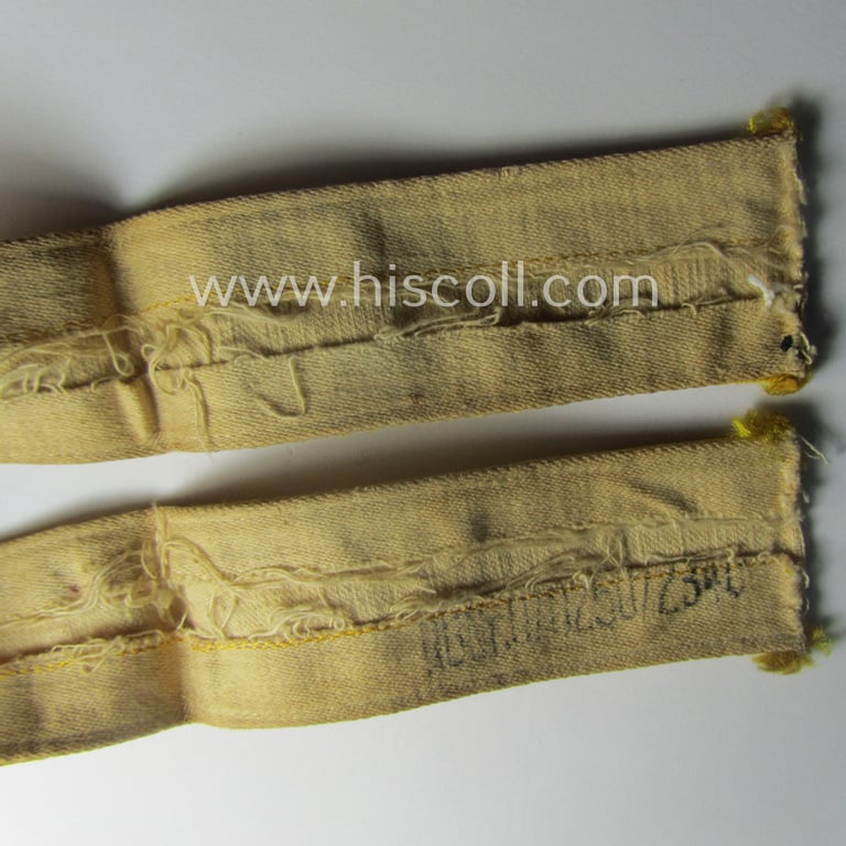 Truly worn WH cuff-title (ie. 'Ärmelstreifen') entitled: 'Kreta' (being an example that bears a printed 'RbN.'-numeral!) and that comes in a surely issued and/or carefully tunic-removed, condition
