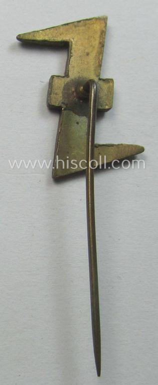 Dutch NSB-party-related: 'Wolfshook'-lapel-pin (as issued to show support for the WA (ie. 'Weerafdelingen')