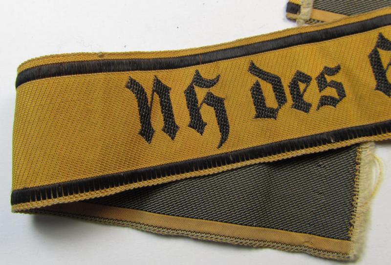 Truly worn - and actually scarcely encountered! - WH (Heeres) female-related cuff-title (ie. 'Ärmelstreifen') entitled: 'NH des Heeres' as was worn by the various (female) army 'Nachrichtenhelferinnen'