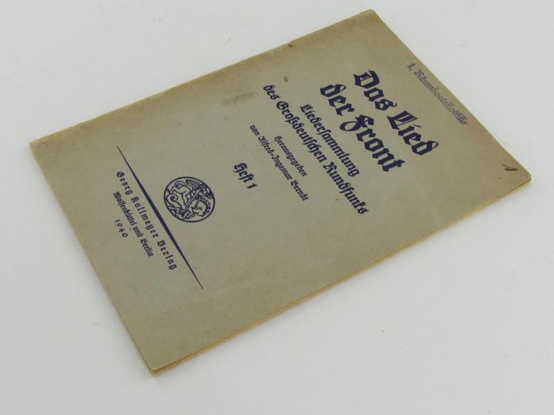 Book: Das Lied der Front ( song book ) 1940