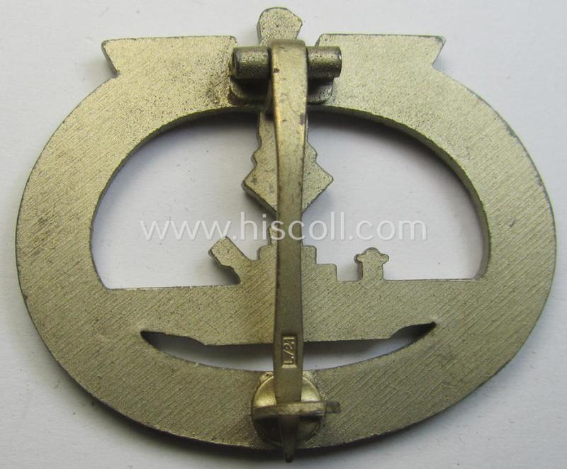 WH (Kriegsmarine), 'Feinzink'-based: 'U-Bootkriegsabzeichen' (or: U-boat war-badge) being a marker (ie. 'L/21'-) marked example by the: 'Förster u. Barth'-company