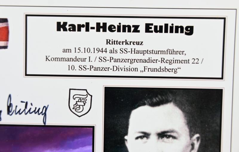 Signature of Waffen-SS KC Recipient 'Karl-Heinz Euling'