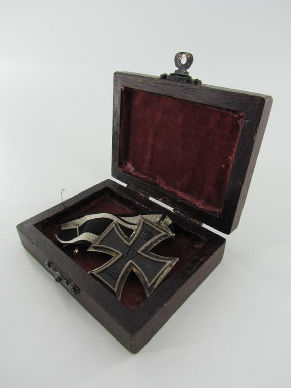 WWI Iron Cross second class (Maker “C”) in Wooden Box