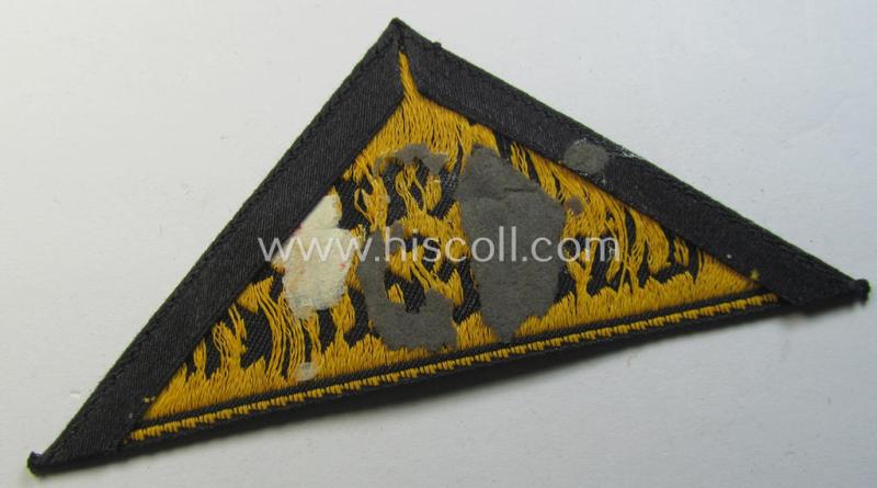 Attractive - and not that easily found! - 'HJ' ('Hitlerjugend') district-triangle (ie. 'Gebietsdreieck') entitled: 'Nord Niedersachsen' (being a hardly used- nor worn example that regrettably misses its 'RzM'-etiket)