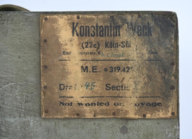 German WW2 POW Suitcase 'Konstantin Weck'
