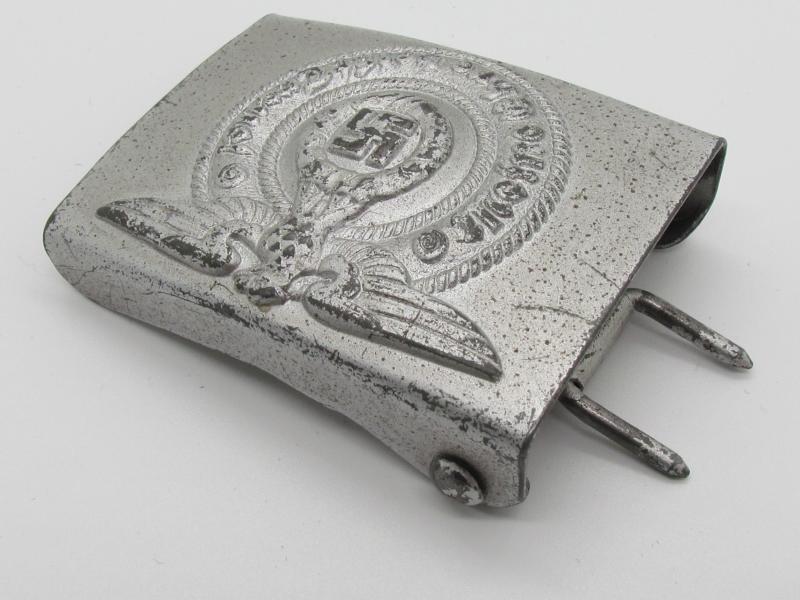 Unmarked Steel Waffen-SS buckle by Overhoff