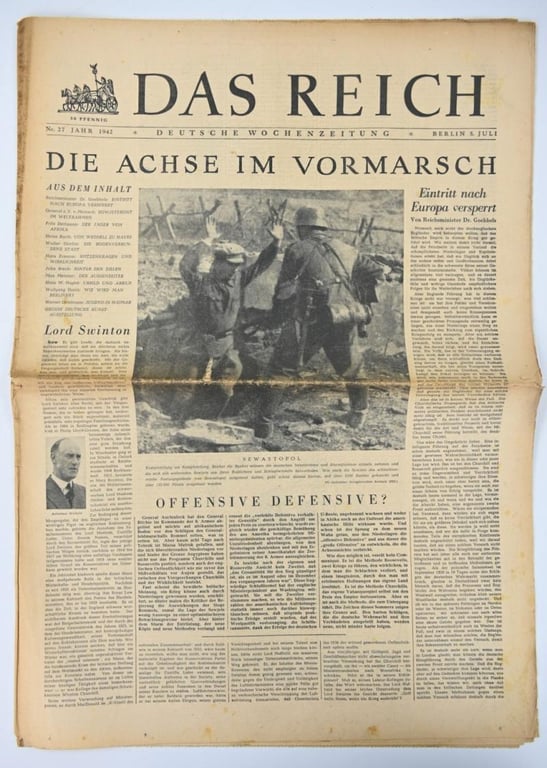 German Newspaper “Das Reich” July 1942