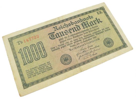 German Third Reich era reprinted banknote