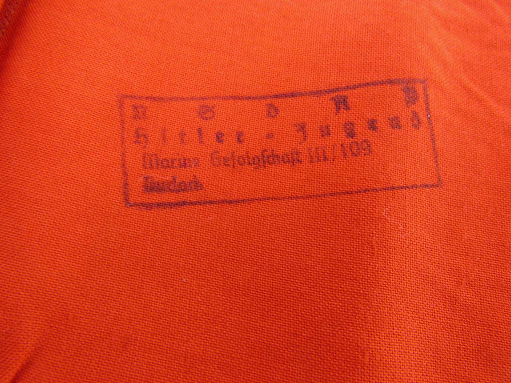 Rare Pair of Hitler Youth Marine (Marine-HJ) Signal / Training Flags – Unit Marked