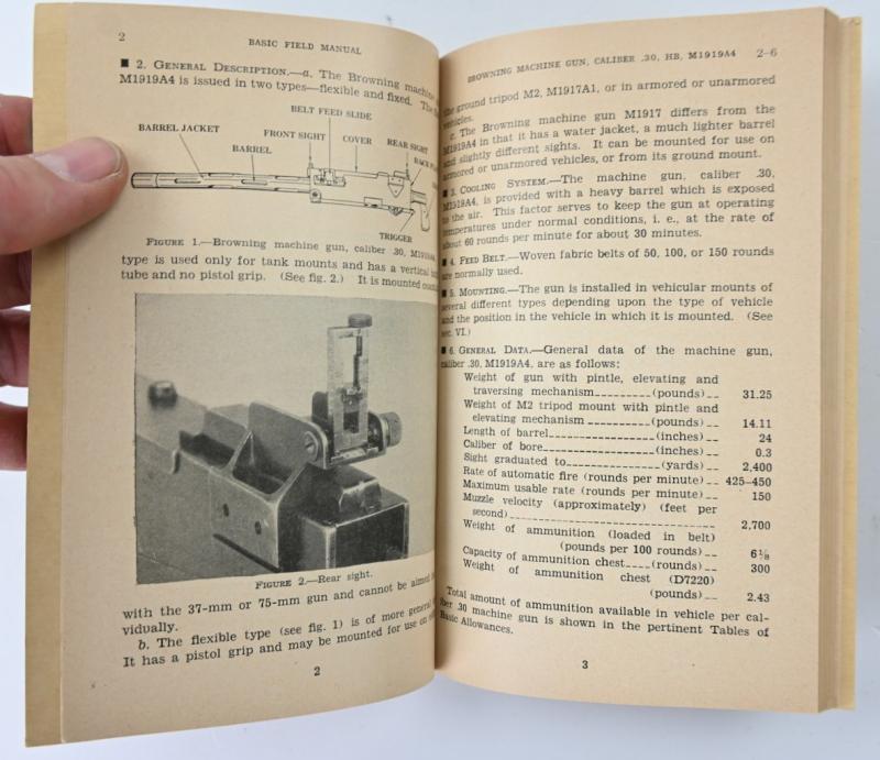 US WW2 Basic Field Manual Browning Machine Gun FM 23-50