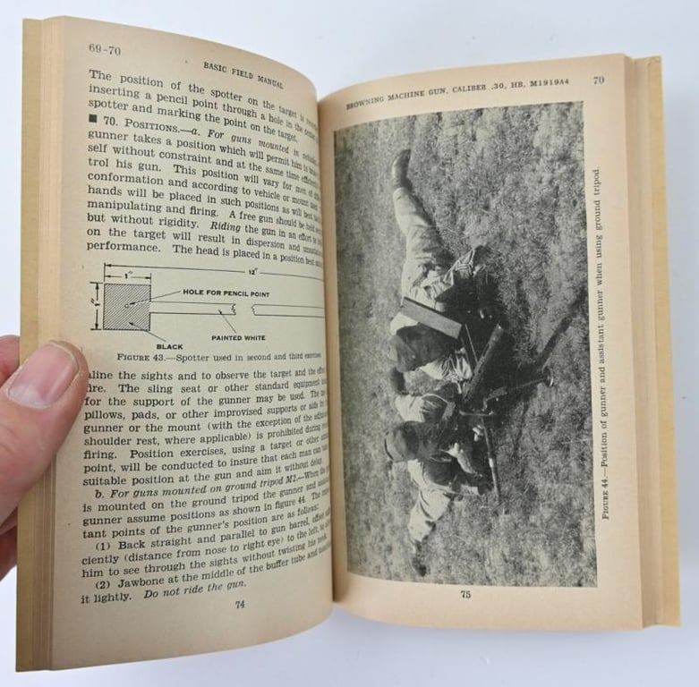 US WW2 Basic Field Manual Browning Machine Gun FM 23-50