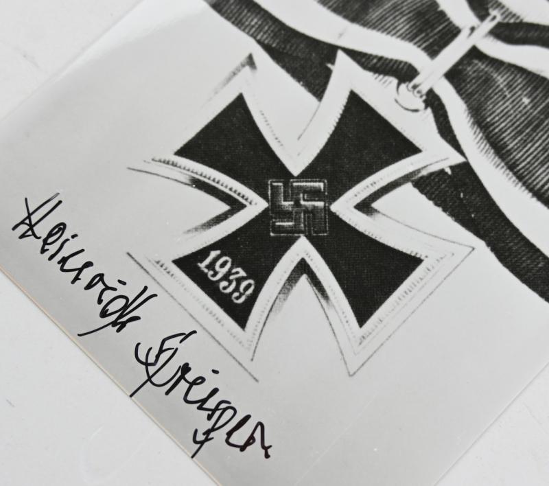 Signature of Waffen-SS KC Recipient 'Heinrich Springer'