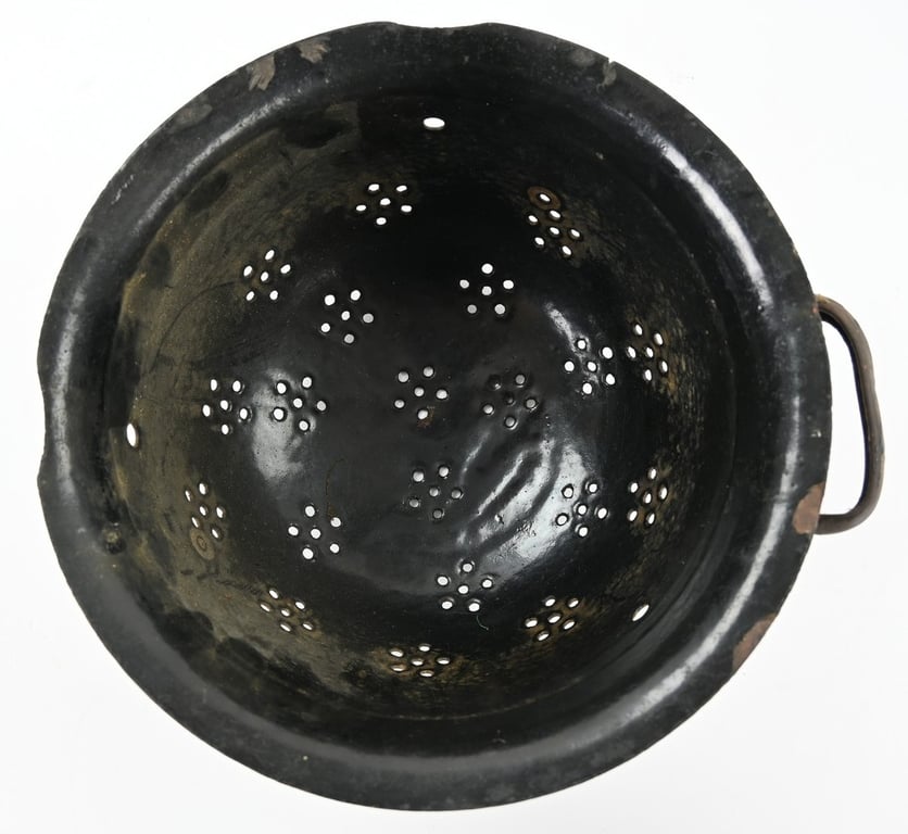 German Enamel Colander made of German M42 Helmet