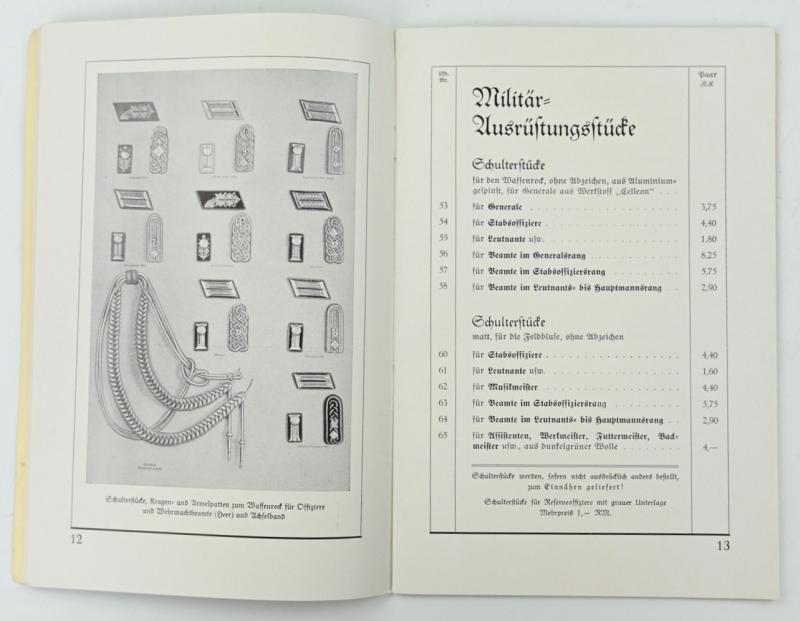 German WH Clothing Booklet 1937