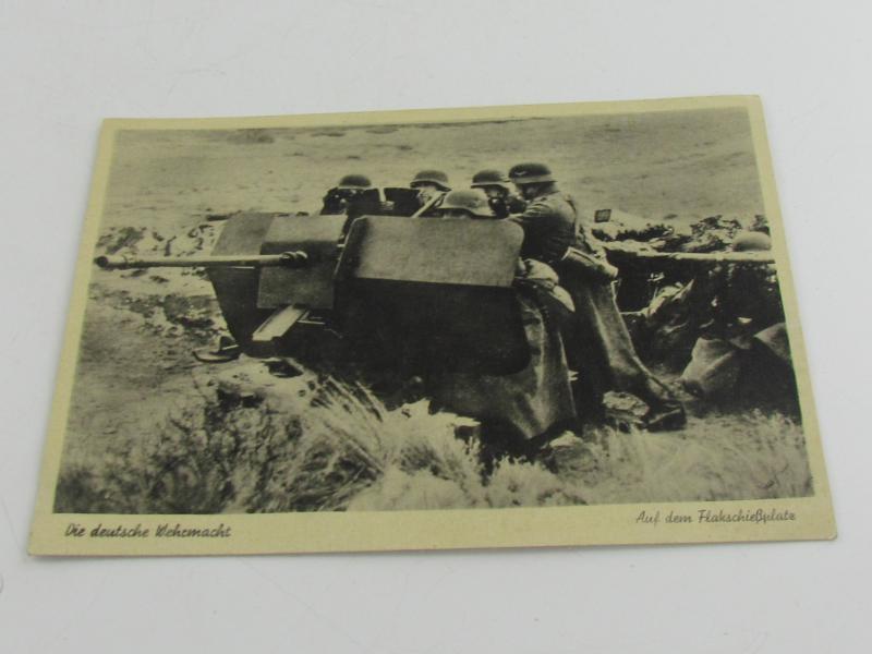 Postcard : Auf dem Flakschiessplatz