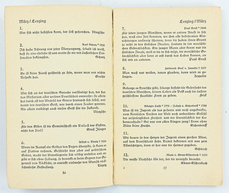 German Book 'Ich Dien, Des Jugen Deutsche Tagesbuch'